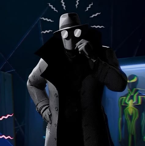 Noir Spiderman, Spiderman Noir, Spider Noir, Spider Man Noir, Spiderman Spiderverse, Silly Little Guy, Spider Man 3, Spider Man Into The Spider Verse, Into The Spiderverse