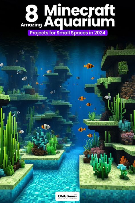 8 Amazing Minecraft Aquarium Projects for Small Spaces in 2024 [Minecraft Aquarium Ideas in 2024] Dive into creative Minecraft Aquarium Designs of 2024! Explore unique layouts, colorful marine life, and stunning underwater landscapes. Perfect for your next Minecraft project! #MinecraftAquarium #2024Design #UnderwaterBuilds #MinecraftIdeas Underwater Minecraft Houses, Minecraft Fish Tank, Minecraft Aquarium Ideas, Minecraft Underwater House, Minecraft Lake, Aquarium Minecraft, Aquarium Building, Minecraft Aquarium, Minecraft Underwater