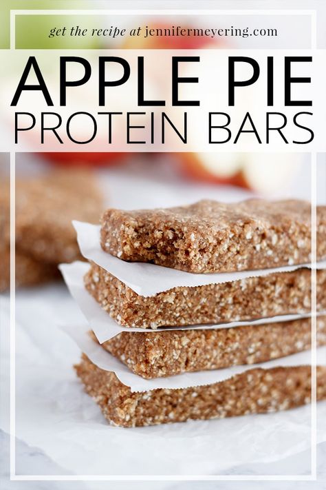 Maple Apple Pie, Simple Apple Pie, Protein Bar Recipe, Cake Batter Protein, Peanut Butter Protein Bars, High Protein Bars, Protein Bars Homemade, Healthy Protein Snacks, Easy Apple Pie