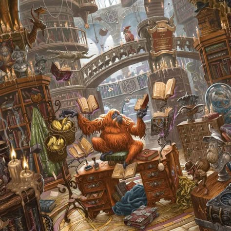 Unseen University Library |Terry Pratchett's Discworld | Prints Discworld Characters, Discworld Art, Paul Kidby, Darren Shan, Discworld Books, Terry Pratchett Books, Disc World, Great Library, Terry Pratchett Discworld