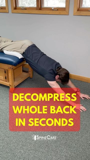 Dr. Michael Rowe | SpineCare shared a post on Instagram: "👉 Dr. Rowe shows how to decompress your whole back in SECONDS! This spinal decompression exercise is geared towards relieving pressure in the spinal discs of the upper, middle, and lower back. How it works is through a pulling motion, or TRACTION. Think of a very good stretch that helps open up the spine. This is effective in many ways, such as helping to decrease muscle and joint stiffness and taking pressure off pinched nerves (that Decompress Spine, Michael Rowe, Movement Exercises, Back Strengthening, Occipital Neuralgia, Exercise Challenge, Spine Care, Back Health, Spinal Decompression