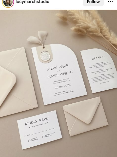 Wedding Invitation Cutout, Mini Wedding Invitation Cards, Minimal Wedding Invitation Design, Minimal Invitation Card, Half Arch Wedding, Minimal Boho Wedding, Luxury Wedding Invites, Arch Wedding Invitation, Half Arch