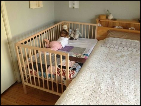 Ikea Baby Bed, Cosleeping Bedroom, Ikea Wishlist, Wooden Baby Crib, Co Sleeper Crib, Ikea Baby, Best Baby Cribs, Bed Crib, Cozy Baby Room