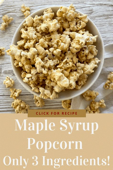 Maple Popcorn Balls, Maple Syrup Popcorn Recipe, Maple Syrup Snacks, Vermont Maple Syrup Recipes, Easy Maple Syrup Recipes, Things To Make With Maple Syrup, Maple Syrup Gift Ideas, Maple Candy Recipe Easy, Maple Syrup Recipes Desserts