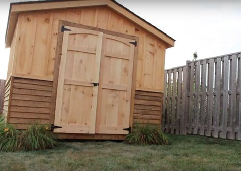 Diy Shed Doors How To Build, Laundry Door, Bbq Shed, Wooden Shed, Shed Makeover, Chalk Paint Recipe, Shed Door, Old Coffee Tables, Paint Recipe