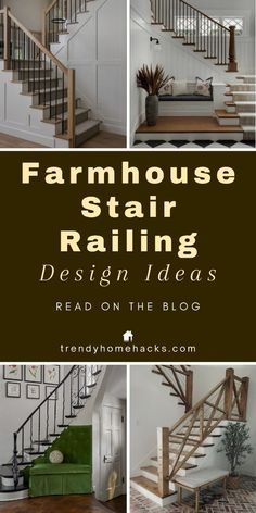 In this Trendy Home Hacks blog post, we uncover delightful combinations of wood and metal, nature-inspired motifs, and stained glass surprises. Also, find geometric patterns and minimalist stair railing options to elevate your stair beyond the ordinary.

Ready to transform your space with contemporary farmhouse railings? Click to read more and save this pin for later! Stair Railing Ideas Farmhouse, Stair Baluster Ideas, Stair Railings Farmhouse, Farmhouse Stair Railing, Diy Staircase Railing, Stairway Railing Ideas, Stair Railing Ideas, Indoor Stair Railing, Stair Railing Makeover