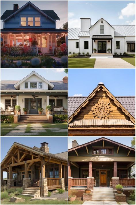 🏠✨ Discover irresistibly charming gable roof designs that'll transform your front porch into the perfect welcome home statement! 🛠️🎨 https://rooferdigest.com/front-porch-gable-roof-design-ideas/ Wood Accent In Gable, Front Gable Ideas, Front Porch Gable Roof Ideas, Porch Gable Ideas, Front Porch Roof Ideas, Porch Gable Roof, Front Porch Gable, Gable Front Porch, Gable End Ideas