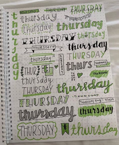 Taylor Bowen on Instagram: “#Thursday #bujo #bulletjournal #bulletjournals #green #calligraphy #fonts” Thursday Journal, Green Writing, Fonts Handwriting Highlighter, Fonts Using Highlighter, Green Font, Thursday Calligraphy, Green Font Aesthetic, Green Doodles, Green Calligraphy