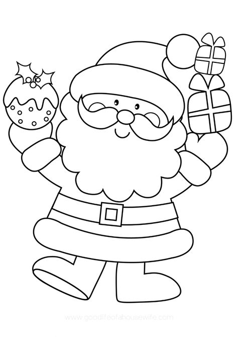 Christmas Coloring Printables, Santa Claus Coloring, Kids Christmas Coloring Pages, Christmas Colouring Pages, Santa Coloring Pages, Free Christmas Coloring Pages, Christmas Coloring Sheets, Printable Christmas Coloring Pages, Christmas Coloring Books