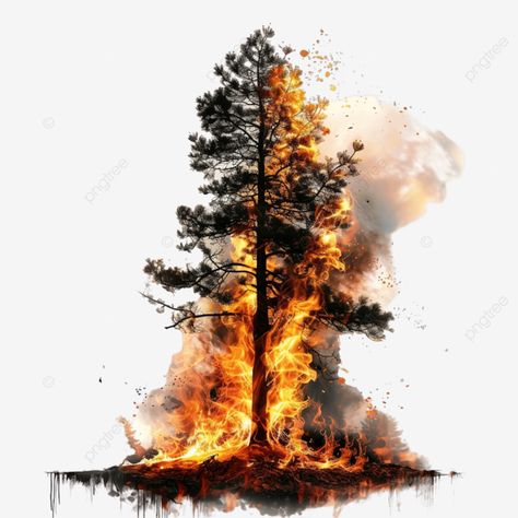 forest fires burning tree in fire flames Forest Fire Pictures, Trees On Fire Drawing, Tree On Fire Tattoo, Forest Fire Drawing, Fire In Forest, Tree Burning, Flames Png, Tree On Fire, Burning Forest