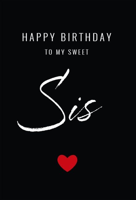 My sweet sis - Free Birthday Card | Greetings Island New Birthday Wishes, Happy Birthday Didi, Happy Birthday Wishes For Sister, Birthday Card Greetings, Happy Birthday Wishes Song, Happy Birthday Wishes Sister, Happy Birthday Sister Quotes, Birthday Wishes Songs, Happy Birthday To Me Quotes