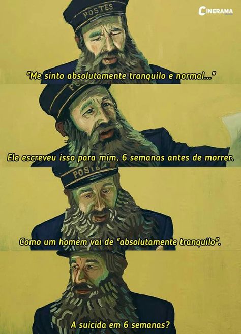 Filme: Com Amor, Van Gogh Direção: Dorota Kobiela, Hugh Welchman. Vincent Van Gogh Quotes, Arte Van Gogh, Memes Status, Fantasy Places, Instagram Blog, Flower Of Life, Series Movies, Vincent Van Gogh, Movie Quotes