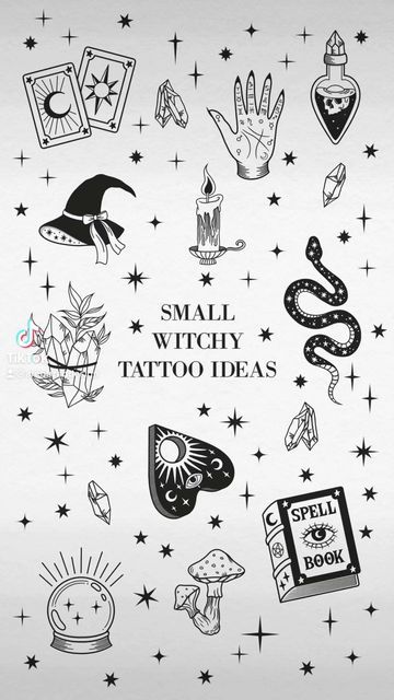 Elegant Small Tattoos, Witchy Tattoo Ideas, Witchcraft Tattoos, Sparkle Tattoo, Small Tattoos For Women, Wiccan Tattoos, Horoscope Tattoos, Witch Tattoo, Magic Tattoo