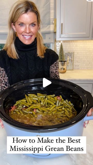 Jamie Tarence | Family Savvy | Food/Lifestyle Blog on Instagram: "These green beans are hands down one of my most popular recipes!😍It’s easy, delicious, and requires minimal effort. Truly, these are the best tasting green beans I’ve ever put in my mouth!💚 . I always like to re-share this recipe around the holidays because it is super easy to serve to a crowd! You can check out the full step-by-step recipe with additional tips on the Family Savvy blog. Comment “RECIPE” and I’ll gladly send it your way!😉 . What are some of your favorite Thanksgiving sides? Drop your favorites in the comments below! These green beans are always one of my faves!😘 . . #recipeblog #recipeblogger #easyrecipe #easycooking #thanksgivingfood #holidayfood #recipeoftheday #greenbean #sidedish" Green Beans In Beef Broth, Thanksgiving Veggies Crockpot, Canned Green Beans Crockpot Recipes, Arkansas Green Beans Crockpot, Crock Pot Green Bean Recipes, Thanksgiving Recipes Side Dishes Easy Green Beans, Green Beans For Christmas Dinner, Green Beans In Crockpot Canned, Ham Hock And Green Beans