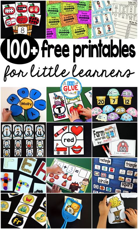 Dbt Group Activities, First Grade Freebies, Free Teacher Resources, Kindergarten Freebies, Free Preschool Printables, Learning Activities For Kids, Free Teacher, Free Teaching Resources, Free Preschool