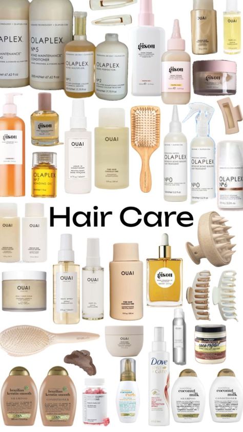 Clean Girl Hair Products, Aesthetic Haircare Products, Hair Products For Straight Hair, Healthy Hair Routine, Korean Beauty Products, Good Shampoo And Conditioner, Best Hair Care Products, Shower Skin Care, Hair Advice