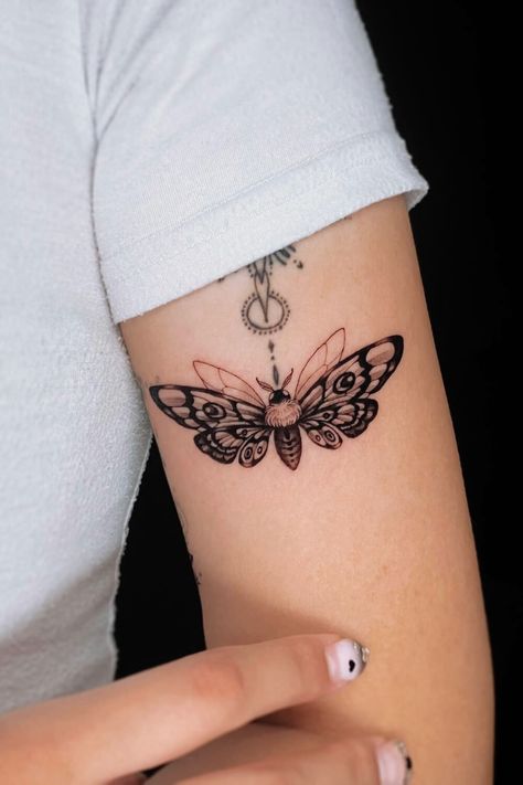 Stick And Poke Moth Tattoo, 3d Moth Tattoo, Big Moth Tattoo, Cute Insect Tattoos, Dainty Moth Tattoo, Sphinx Moth Tattoo, Tiger Moth Tattoo, Pretty Moth Tattoo, Cute Moth Tattoo