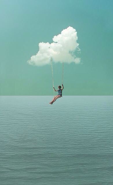 Girl on swing over water & clouds surreal art Foto Tips, Art Et Illustration, Foto Art, Art And Illustration, Jolie Photo, Mail Art, Art Plastique, Digital Media, 그림 그리기