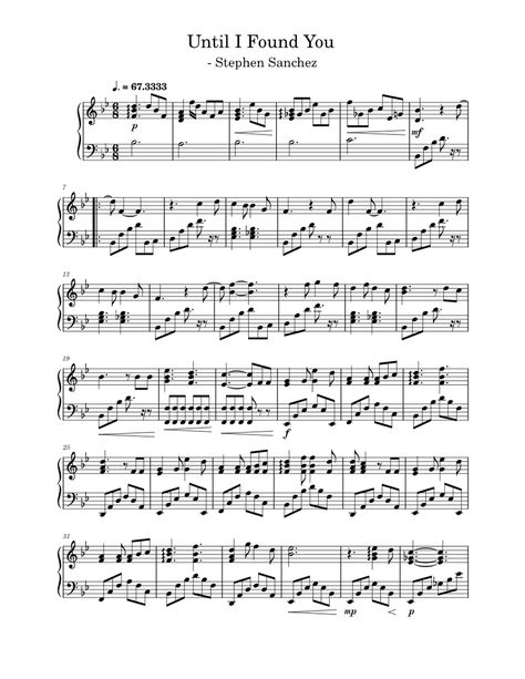 Until I Found You – Stephen Sanchez (Piano) Sheet music for Piano (Solo) | Musescore.com Pretty Piano Sheet Music, Music Sheets Piano, Piano Music Sheet, Until I Found You, Free Piano Sheet Music Printables, Music Sheets, Sheet Music Piano, Classical Piano Sheet Music, Kpop Clarinet Sheet Music