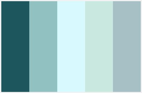 The Duck Egg Blues: 1C565C 91C2C0 D8F9Fd C9E8E0 A6C0C5 What Colour Goes With Duck Egg Blue, Duck Egg Green Colour Palette, Duck Egg Blue Colour Palette Bedrooms, Duck Egg Palette, Duck Egg Blue Colour Palette, Blue Bedroom Chair, Duck Egg Bedroom, Duck Egg Blue Colour, Diy Pallet Bed