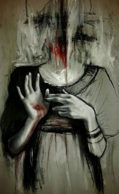 Arte Peculiar, Blood Art, رعب نفسي, Oil Pastel Art, Dark Art Illustrations, Wow Art, Scary Art, Creepy Art, Ethereal Art