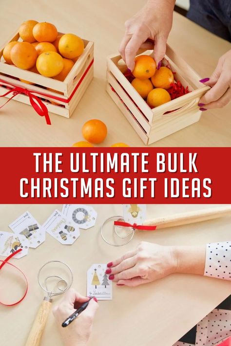 Inexpensive bulk Christmas gift ideas that are perfect for the people who help make your life easier. A small holiday gift is a great way to show you care! Bulk Gift Ideas, Bulk Christmas Gift Ideas, Bulk Christmas Gifts, Budget Friendly Christmas Gifts, Practical Christmas Gift, Cheap Teacher Gifts, Employee Christmas Gifts, Top Christmas Gifts, Coworkers Christmas