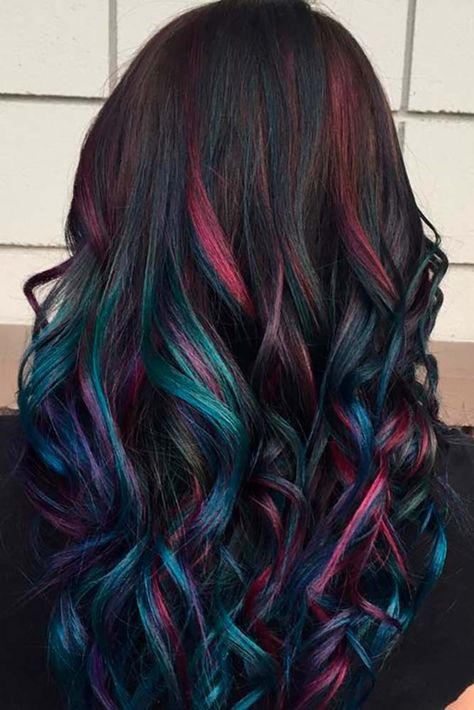 Colorful Locs for Upgrade Hairstyles picture1 Hairstyles Colour, Dyed Tips, Hair Dye Tips, Rainbow Hair Color, Hair Color Crazy, Hair Color Purple, Fun Hair, Trendy Hair Color, Hair Color Blue