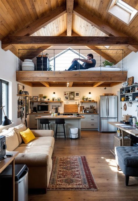 Small Barn House Cow Shed Conversion, Small Barn Conversion Interiors, Barn Apartment Interior, Barn Converted To House, Mini Barn House, Lofted Barn Tiny House, Small Barn Conversion, Converted Barns, Barn Tiny House