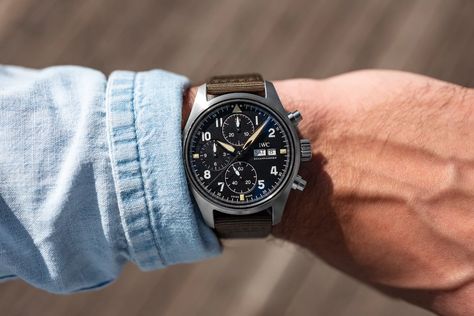 A Week On The Wrist: The IWC Pilot's Watch Chronograph Spitfire - HODINKEE Iwc Spitfire, Flieger Watch, Iwc Chronograph, Watch Images, Iwc Pilot Chronograph, Iwc Watches Pilot, Iwc Pilot, Iwc Watches, Divers Watch