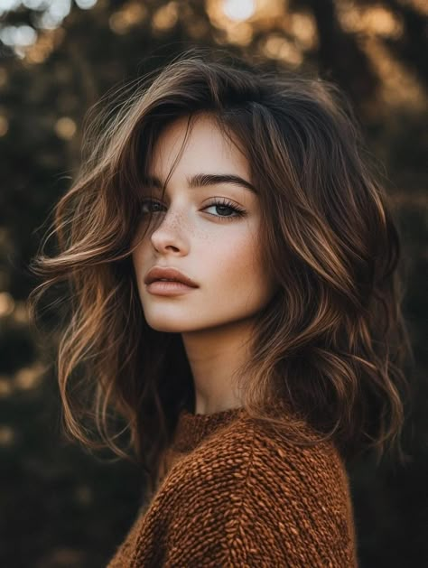 Best Hair Color For Dark Autumn, Soft Autumn Hair Color Palette, Dark Autumn Hair Color Palette, Hair Color For Deep Autumn Skin Tone, Soft Autumn Dark Brown Hair, Deep Autumn Hair Color Highlights, Muted Autumn Hair Color, Warm Autumn Color Palette Hair, Hair Color Pale Skin