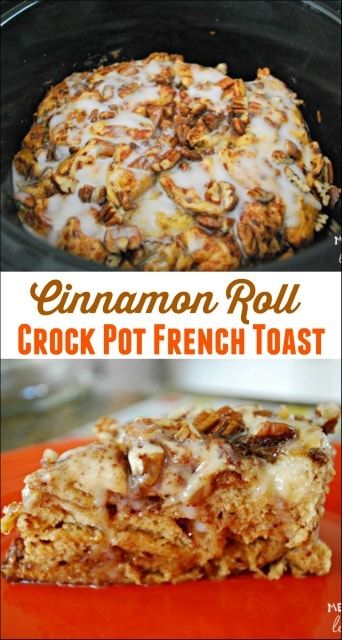 Crock Pot French Toast, Crockpot French Toast, Cinnamon Roll French, Cinnamon Roll French Toast, Breakfast Crockpot Recipes, Crock Pot Desserts, Crockpot Breakfast, Breakfast Party, French Toast Casserole