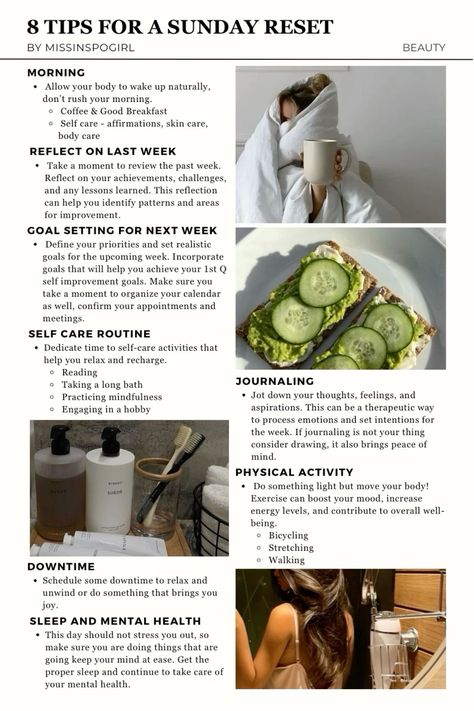 Reset Ideas, Weekly Reset, Reset Day, Sunday Routine, Sunday Reset, Healthy Lifestyle Habits, Get My Life Together, Healthy Girl, Healthy Lifestyle Inspiration