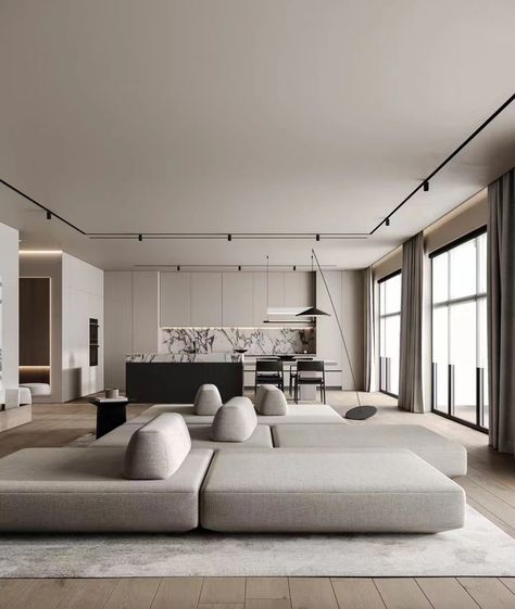 Dim Apartment, Living Divani Extra Soft, Modern Minimalist Living Room Minimalism, Modern Minimal Living Room, Minimal Living Room, Minimal Interior Design, Minimalist Apartment Style, Modern Minimalist Living Room, Minimalist Interior Design