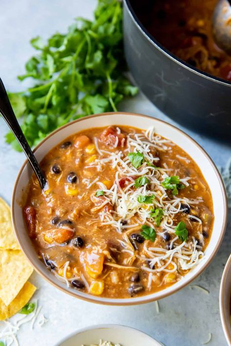 Tex Mex Bowls, Tortilla Soup Ground Turkey, Ground Turkey Tortilla Soup, Tex Mex Soup Recipes, Turkey Enchilada Soup, Turkey Chili Soup, Ground Turkey Soup Recipes, Smoked Turkey Soup, Mexican Chili Recipe