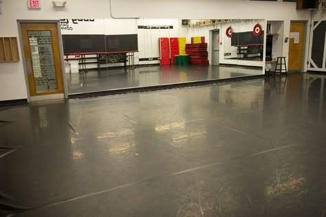 Dance Moms Studio, Dance Studio Floor, Warehouse Plan, Dance Studio Design, Dance Nation, Pittsburg Pa, Cartoon Room, Abby Lee Dance Company, Dance Studio Owner