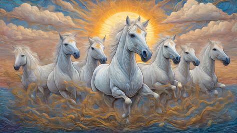 Seven, 7, white horses, running horses, horses, landscape, painting, sun, water, trees, clouds, buy, sell, sky, god Seven White Horses Running Painting, Seven Hours Wallpaper, 7 Horses Running Painting Vastu Hd Wallpaper, 7horses Painting, Seven Horses Wallpaper Hd, Seven White Horses Running, Seven Running Horses Painting, 7 Horses Running Painting Full Hd, 7 White Horses Running Wallpaper