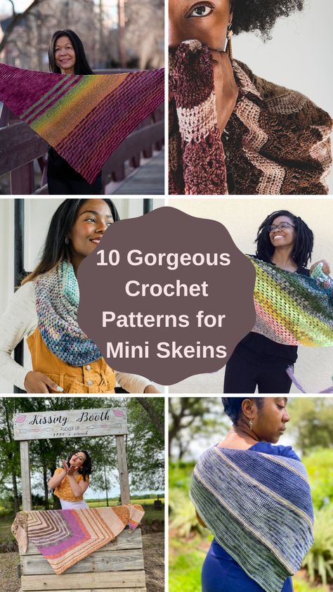 Mini Skein Crochet Projects, Mini Skein Projects, Crochet Project Free, Scrap Projects, One Skein Crochet, Fall Crochet Patterns, Puff Stitch, Mini Skein, Crochet Round