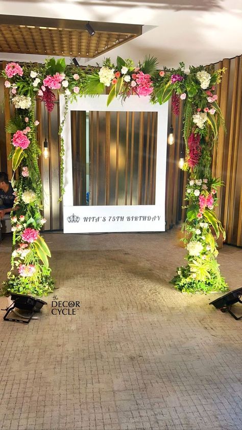 75th Birthday Decorations, Photobooth Decor, Weddings Decorations Elegant Romantic, Shimmer Wall Backdrop, Indian Wedding Garland, Leaves Decoration, Reception Stage Decor, Birthday Decorations At Home, Selfie Wall