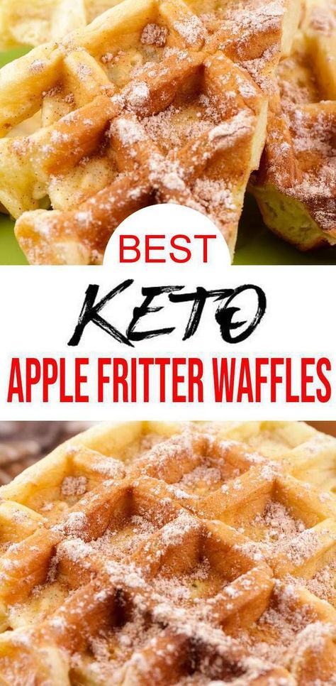 Keto Waffles- Low Carb Keto Apple Fritter Waffles Recipe - Easy waffle maker recipe! Serve as keto breakfast, lunch, dinner, snacks easy on the go. Healthy, gluten free, sugar free #apple fritter waffles. Great for birthdays, brunch, healthy breakfast recipe. Skip take out, fast food & delivery or bakery or breakfast pastries - easy recipe. Better than breakfast pastry. Great Fall food for Halloween, Thanksgiving or Christmas breakfast or brunch. Check out this keto food recipe today :) #lowcarb Pastries Easy, Food For Halloween, Fast Food Delivery, Keto Waffles, Easy Waffle Recipe, Low Carb Waffles, Waffle Iron Recipes, Breakfast Pastry, Waffle Maker Recipes