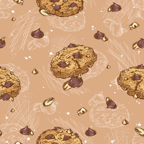 Cookies Background Design, Wallpaper Cookies Backgrounds, Cookies Background, Cookie Background, Wallpaper Chocolate, Cookies Wallpaper, Cookie Wallpaper, Xmas Snow Globe, Chocolate Wallpaper