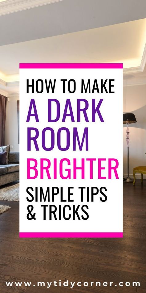 Brighten Up A Dark Room, Bright Floor Lamp, Brighten Room, Dark Dining Room, Dark Basement, Easy Home Decor Ideas, Dark Hallway, Dark Living Rooms, A Dark Room