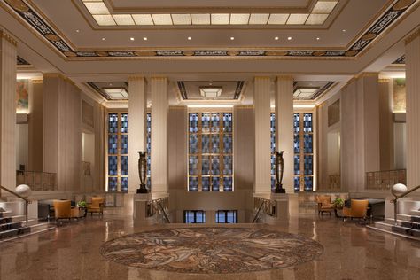 waldorf Astoria lobby Art Deco Hotel Lobby, Waldorf Astoria New York, Art Deco Lobby, Astoria New York, Art Deco Hotel, Astoria Hotel, Art Deco Interiors, Hotel Lobbies, Deco Interiors