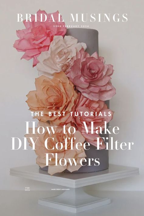 Diy Coffee Filter Flowers, Flower Place Cards, Diy Coffee Filter, Coffee Filter Flowers Diy, Coffee Filter Art, Coffee Filter Roses, Paper Flower Centerpieces, Coffee Filter Wreath, Paper Flowers Diy Easy