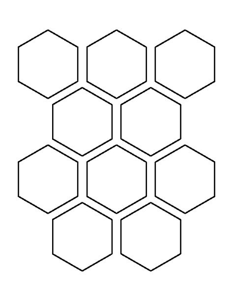 2.5 Hexagon pattern. Use the printable outline for crafts, creating stencils, scrapbooking, and more. Free PDF template to download and print at http://patternuniverse.com/download/two-and-a-half-inch-hexagon-pattern/ 2 Inch Hexagon Template Free Printable, Free Hexagon Template, Honeycomb Printable Free, Free Hexagon Printable, Hexagon Pattern Template, Hexagon Template Free Printable, Hexagon Printable, Hexagon Stencil, Hexagon Pattern Design