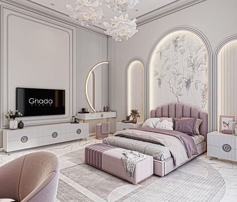 Luxury Girl Bedroom :: Behance Luxury Girls Room, Luxury Girl Bedroom, Bedroom Master Modern, Luxurious Bedrooms Master, Bridal Bedroom, Bad Room Design, Bedroom Behance, Simple Bed Designs, Girls Room Wallpaper