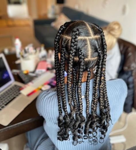 Coi Leray inspired Big Box Braid Hairstyles Girls Braided Hairstyles Kids, Coi Leray Braids, Black Kids Braids Hairstyles, Coi Leray, Short Box Braids Hairstyles, Big Box Braids Hairstyles, Feed In Braids Hairstyles, Box Braids Hairstyles For Black Women, Protective Hairstyles Braids