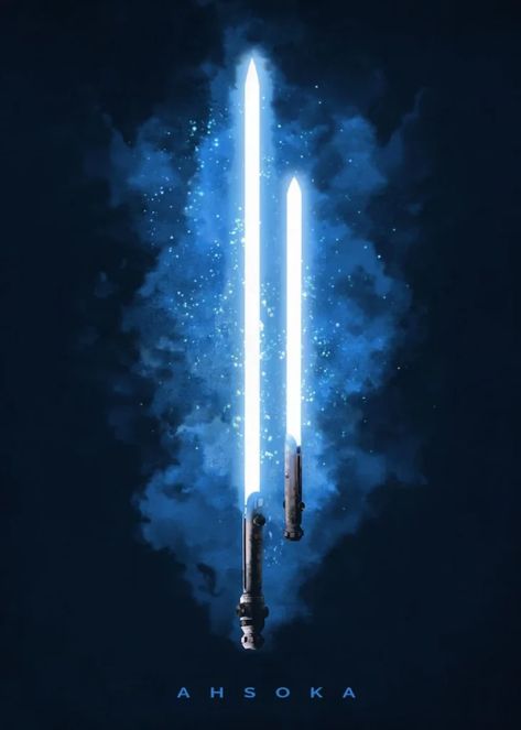 All Lightsaber Color Meanings Explained | Displate Blog Ahsoka Lightsaber, Lightsaber Color Meaning, Lightsaber Colors, Blue Lightsaber, Lightsaber Design, Ashoka Tano, Star Wars Background, Star Wars Light, Star Wars Prints