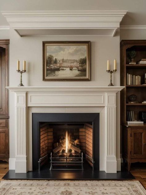 Vintage Bedroom Ideas, Classic Fireplace, Classic Homes, Vintage Fireplace, Victorian Fireplace, Traditional Fireplace, Fireplace Remodel, Home Fireplace, Fireplace Makeover