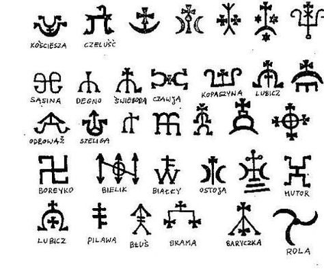 Latin sigils Polish Symbols, Slavic Symbols, Family Crest Symbols, Slavic Tattoo, Polish Tattoos, Slavic Art, Slavic Paganism, Chaos Magick, Polish Traditions