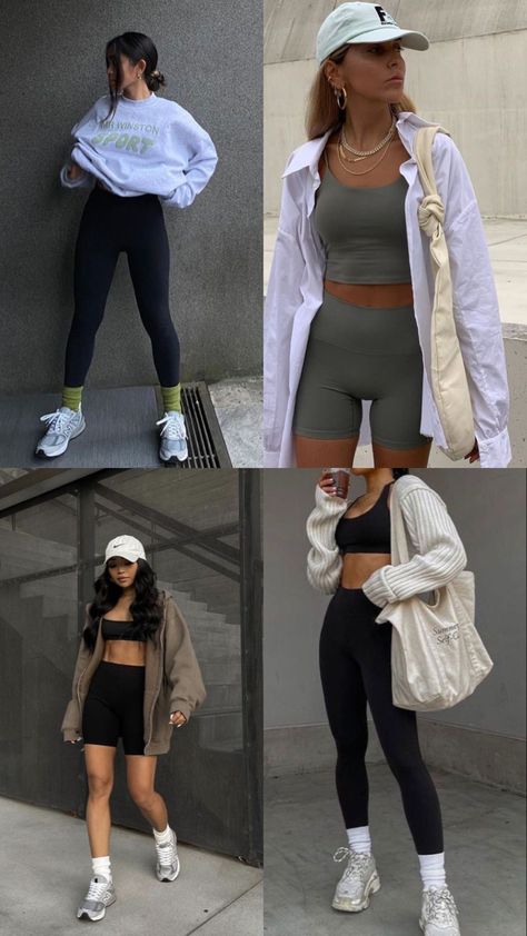 Sporty Academia Aesthetic, Outfits Gym Aesthetic, Gym Aesthetic Outfits, Gym Outfits Aesthetic, Crossfit Outfit Women, Moda Academia, Crossfit Clothes, Outfit Elegantes, Fitness Photos